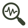 SALUTION wissenschaftlich validiert Lupe als Symbol für Analysen zur Gesundheit